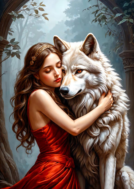 Enjoy Lady and the Wolf Puzzel 1000 Stukjes