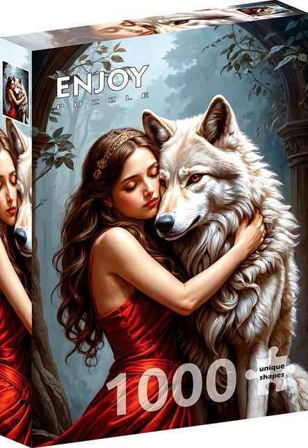 Enjoy Lady and the Wolf Puzzel 1000 Stukjes