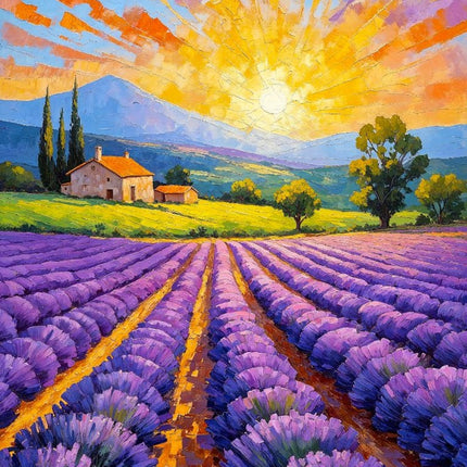 Enjoy Lavender Sunset Puzzel 1000 Stukjes