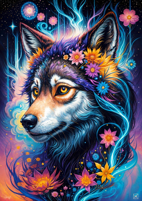 Enjoy Magical Wolf Portrait Puzzel 1000 Stukjes