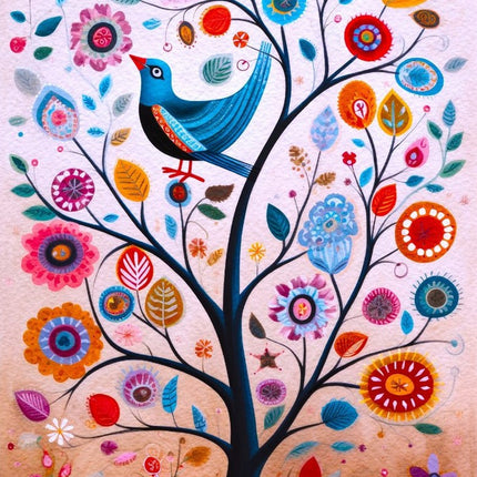 Enjoy May the Bluebird of Happiness Fly Into Your Tree Puzzel 1000 Stukjes