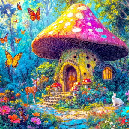 Enjoy Mushroom Cottage Puzzel 1000 Stukjes