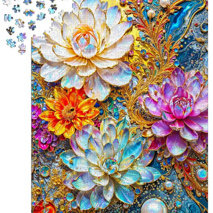 Enjoy Pearlescent Waterlilies Puzzel 1000 Stukjes