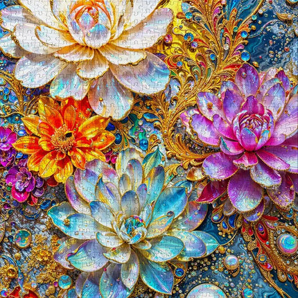 Enjoy Pearlescent Waterlilies Puzzel 1000 Stukjes