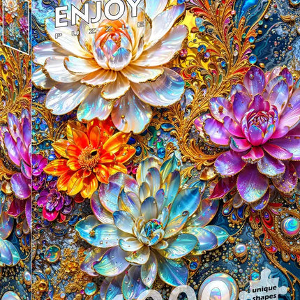 Enjoy Pearlescent Waterlilies Puzzel 1000 Stukjes