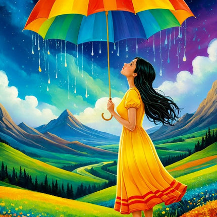 Enjoy Rainbow Umbrella Puzzel 1000 Stukjes