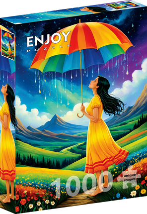 Enjoy Rainbow Umbrella Puzzel 1000 Stukjes