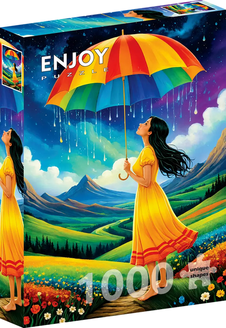 Enjoy Rainbow Umbrella Puzzel 1000 Stukjes