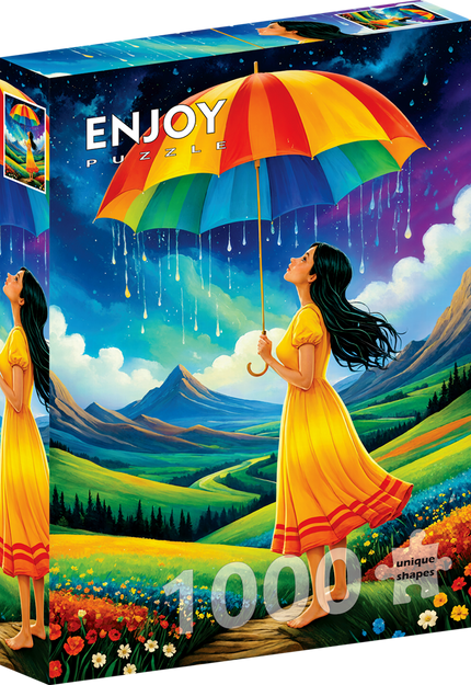 Enjoy Rainbow Umbrella Puzzel 1000 Stukjes