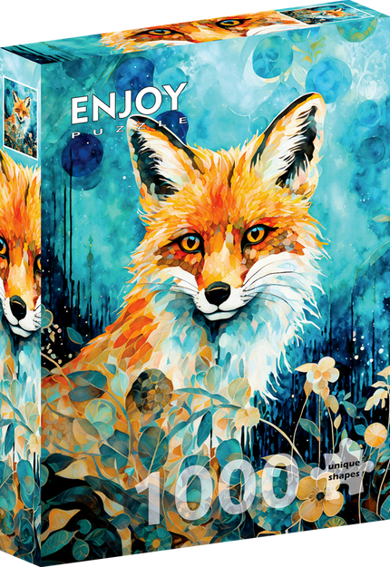 Enjoy Red Fox on Blue Puzzel 1000 Stukjes