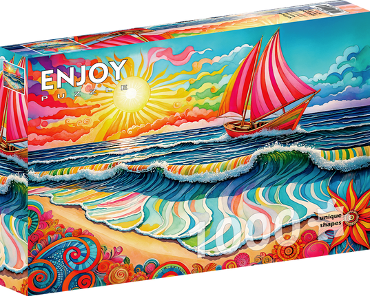 Enjoy Sailing at Sunrise Puzzel 1000 Stukjes