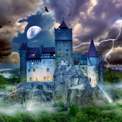 Enjoy Spooky Night at Dracula's Castle Puzzel 1000 Stukjes