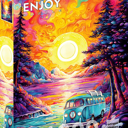 Enjoy Van Life at the Beach Puzzel 1000 Stukjes