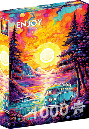 Enjoy Van Life at the Beach Puzzel 1000 Stukjes
