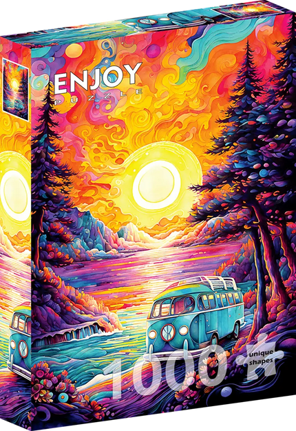 Enjoy Van Life at the Beach Puzzel 1000 Stukjes