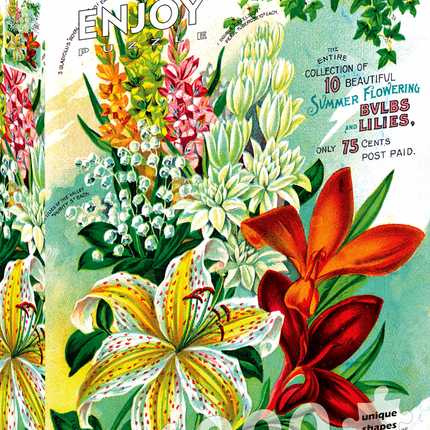 Enjoy Vintage Flower Catalog Art Puzzel 1000 Stukjes