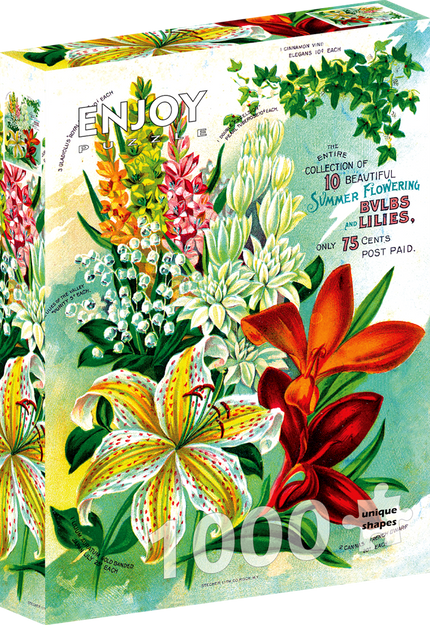 Enjoy Vintage Flower Catalog Art Puzzel 1000 Stukjes