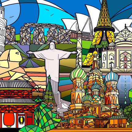 Enjoy World Landmarks Puzzel 1000 Stukjes