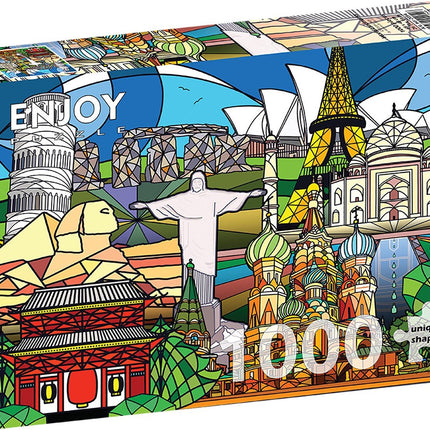 Enjoy World Landmarks Puzzel 1000 Stukjes