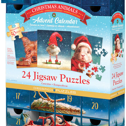 Eurographics Christmas Animals Adventskalender 24 x 50 Stukjes