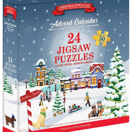 Eurographics Christmas Town Fair Adventskalender 24 x 50 Stukjes