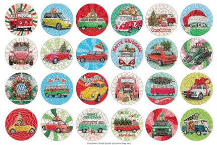 Eurographics VW Christmas Adventspuzzel 24 x 50 Stukjes