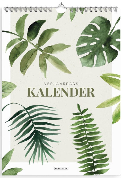 Fabrikten Verjaardagskalender Botanisch A4