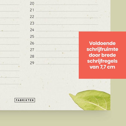 Fabrikten Verjaardagskalender Frutta A4