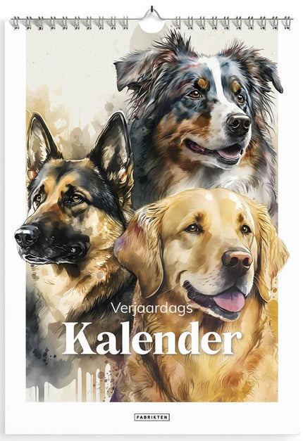 Fabrikten Verjaardagskalender Honden A4