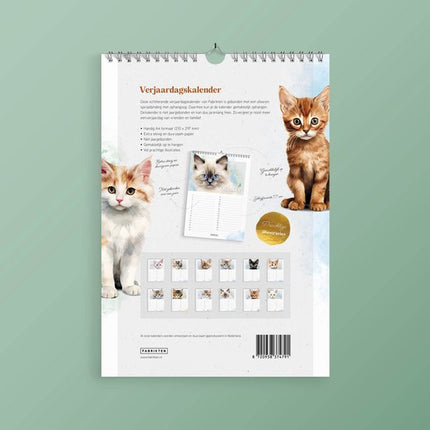 Fabrikten Verjaardagskalender Katten A4