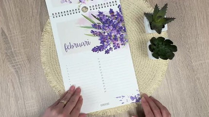 Fabrikten Verjaardagskalender Lavendel A4