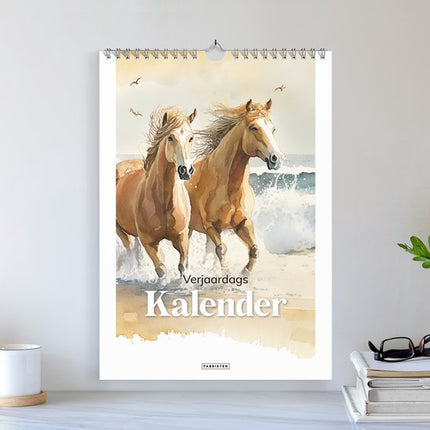Fabrikten Verjaardagskalender Paarden A4