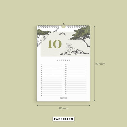 Fabrikten Verjaardagskalender Safari A4