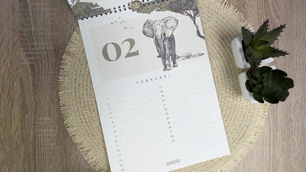 Fabrikten Verjaardagskalender Safari A4