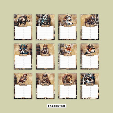 Fabrikten Verjaardagskalender Steampunk A4