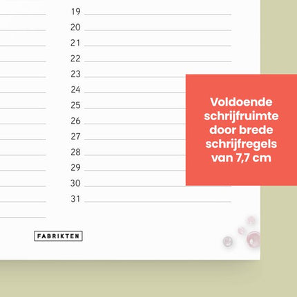 Fabrikten Verjaardagskalender Strand A4