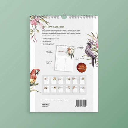 Fabrikten Verjaardagskalender Tropisch A4