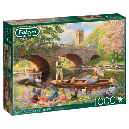 Falcon Boating on the River Puzzel 1000 Stukjes