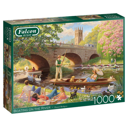 Falcon Boating on the River Puzzel 1000 Stukjes