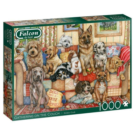 Falcon Gathering on the Couch Puzzel 1000 Stukjes