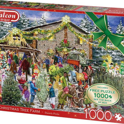 Falcon The Christmas Tree Farm Puzzel 2x 1000 Stukjes