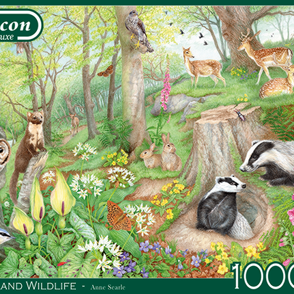 Falcon Woodland Wildlife Puzzel 1000 Stukjes