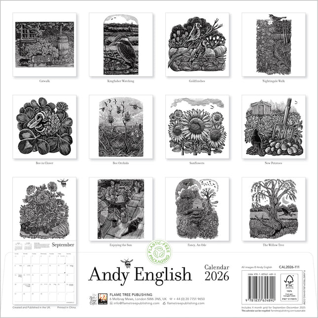 Flame Tree Andy English Kalender 2026