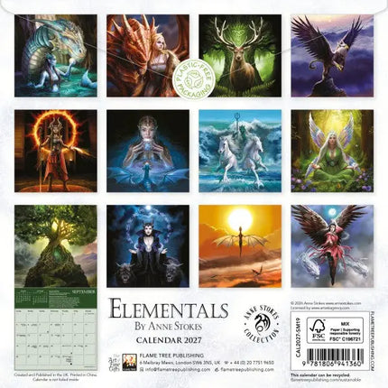 Flame Tree Anne Stokes Kalender 2027 Mini