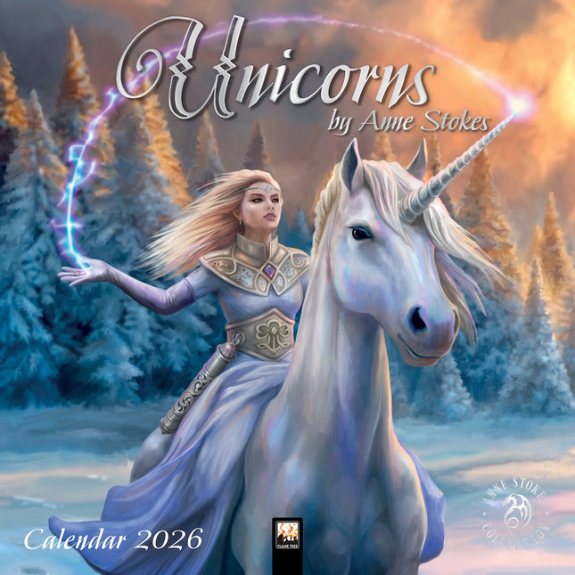 Flame Tree Anne Stokes Unicorns Kalender 2026