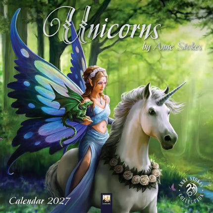 Flame Tree Anne Stokes Unicorns Kalender 2027