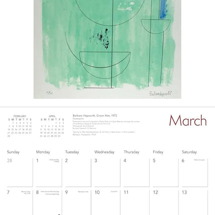 Flame Tree Barbara Hepworth Kalender 2027