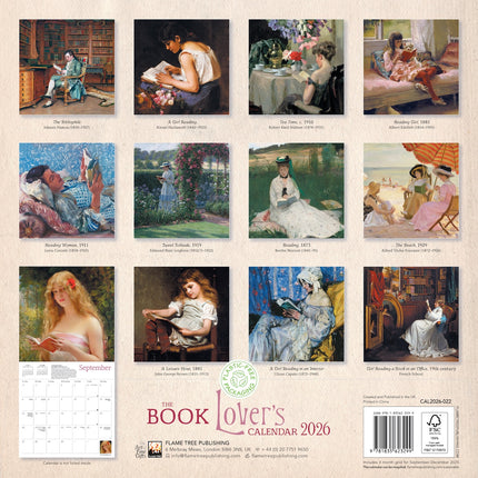 Flame Tree Book Lovers Kalender 2026