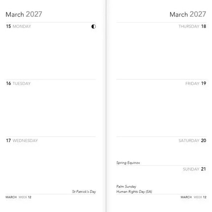 Flame Tree Bookshelves Slimline Pocketagenda 2027