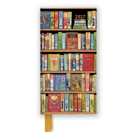 Flame Tree Bookshelves Slimline Pocketagenda 2027
